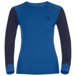 Odlo Koszulka damska Shirt L/s Crew Neck Warm niebieska r. S (152021). Niebieskie koszulki sportowe męskie marki Odlo, l. Za 128,74 zł.