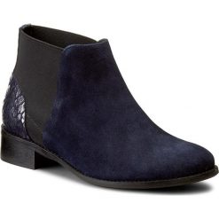 Buty zimowe damskie: Botki BALDACCINI – 798000-E Granat Zamsz/Pantera Granat