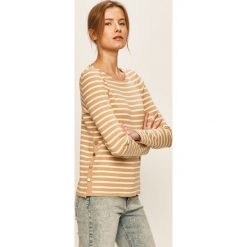 Vero Moda - Sweter. Niebieskie swetry damskie Vero Moda, s, bez wzorów, z bawełny, bez rękawów, bez kaptura. Za 149,90 zł.