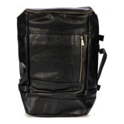 Bobby Black Plecak Męski Czarny. Czarne plecaki męskie marki Bobby Black, ze skóry ekologicznej. Za 269,00 zł.