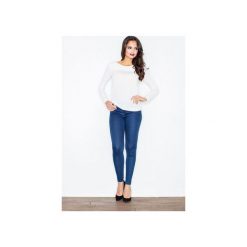 Swetry klasyczne damskie: Sweter M244 Ecru