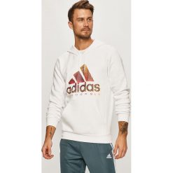 Adidas Performance - Bluza. Białe bluzy męskie adidas Performance, s, z nadrukiem, z elastanu, z kapturem, bez rękawów, z kapturem. Za 199,90 zł.