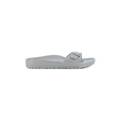 Klapki Birkenstock MADRID. Szare klapki damskie Birkenstock, bez wzorów, bez obcasa. Za 220,49 zł.