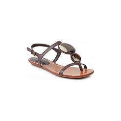Sandały Clarks TEST GEM. Pomarańczowe sandały damskie Clarks, bez wzorów, bez obcasa, bez zapięcia. Za 247,20 zł.