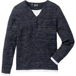 Swetry klasyczne męskie: Sweter Regular Fit bonprix niebieski melanż
