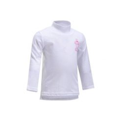 Koszulka Gym x2. Białe t-shirty chłopięce marki DOMYOS, ze stójką. W wyprzedaży za 14,99 zł.