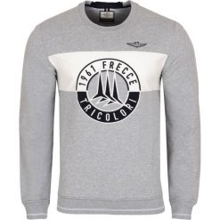 Bluza Aeronautica Militare. Szare bluzy męskie xl, bez wzorów, z włoskim kołnierzykiem, bez rękawów, bez kaptura. Za 529,00 zł.