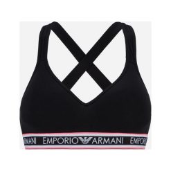 Emporio Armani Biustonosz Czarny. Czarne biustonosze Emporio Armani, bez wzorów, z elastanu. Za 249,95 zł.