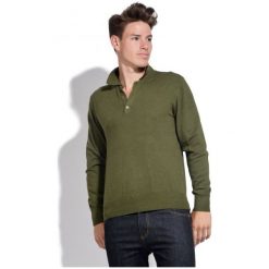William De Faye Sweter Męski M Zielony. Zielone swetry klasyczne męskie marki William de Faye, m, z kaszmiru, z klasycznym kołnierzykiem. Za 259,00 zł.