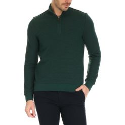 Golfy męskie: Sweter w kolorze ciemnozielonym