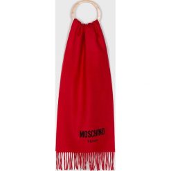 Moschino - Szalik. Czarne szaliki damskie MOSCHINO, z wełny. W wyprzedaży za 319,90 zł.