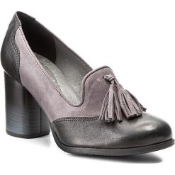 Creepersy damskie: Półbuty ANN MEX - 7984 01TOP+11TOP Czarny Szary