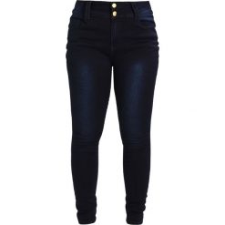 City Chic JEAN ASHA SK Jeans Skinny Fit dark denim. Niebieskie jeansy damskie City Chic, z bawełny. W wyprzedaży za 208,45 zł.