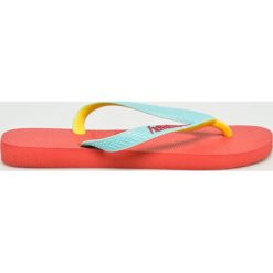 Havaianas - Japonki. Pomarańczowe klapki damskie marki Havaianas, z gumy, na płaskiej podeszwie. Za 89,90 zł.
