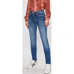 Tommy Hilfiger - Jeansy Riverpoint. Niebieskie jeansy damskie TOMMY HILFIGER, bez wzorów, z elastanu. Za 449,90 zł.