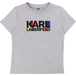 Karl Lagerfeld - T-shirt dziecięcy 114-150 cm. Białe t-shirty chłopięce KARL LAGERFELD, z nadrukiem, z bawełny, bez rękawów. W wyprzedaży za 169,90 zł.