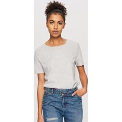 Koszulka z bawełny organicznej - Jasny szar. Szare t-shirty damskie Reserved, s, z bawełny. Za 24,99 zł.