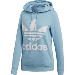 Bluza adidas W Trefoil Hoodie (DH3145). Niebieskie bluzy damskie Adidas, bez wzorów, z bawełny, bez rękawów, bez kaptura. Za 223,99 zł.