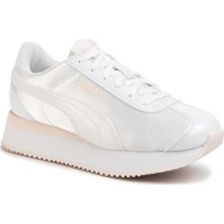 Sneakersy PUMA - Turino Stacked Glitter 371944 02 Puma White/Puma White. Białe półbuty damskie Puma, ze skóry ekologicznej. Za 269,99 zł.