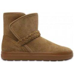 Crocs Buty Zimowe Lodgepoint Suede 37.5. Brązowe buty sportowe damskie marki Crocs, z gumy, narciarskie. W wyprzedaży za 279,00 zł.