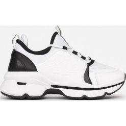 Białe Sneakersy Paleine. Białe buty sportowe damskie Born2be, bez wzorów, z dresówki, sportowe. Za 99,99 zł.