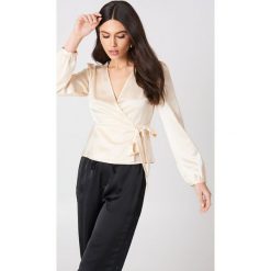 Bluzki damskie: Glamorous Bluzka z wiązaniem kopertowym – Nude