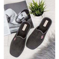 Kapcie męskie Natural Style NS-401 Szare. Szare kapcie męskie NATURAL STYLE, z bawełny. Za 33,00 zł.