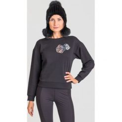 BLUZA ARMANI EXCHANGE. Czarne bluzy damskie s, z aplikacjami, z materiału. Za 281,40 zł.
