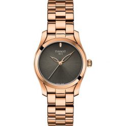 RABAT ZEGAREK TISSOT T-WAVE T112.210.33.061.00. Szare zegarki damskie marki TISSOT, złote. W wyprzedaży za 1370,00 zł.