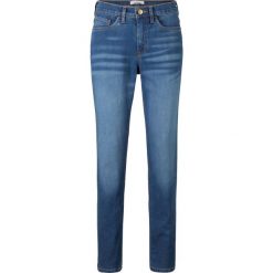Dżinsy SLIM FIT, przyjazne dla środowiska, z poliestru z recyklingu bonprix niebieski "stone”. Niebieskie jeansy damskie bonprix, s, bez wzorów, z jeansu. Za 129,99 zł.