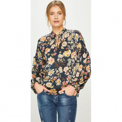 Answear - Bluzka Heritage. Bluzki damskie ANSWEAR, na co dzień, s, w kwiaty, z poliesteru, casualowe, bez kołnierzyka, z długim rękawem. W wyprzedaży za 59,90 zł.