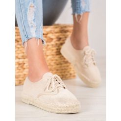 Zamszowe trampki espadryle. Espadryle damskie SHELOVET, bez wzorów, z zamszu, bez obcasa. Za 99,00 zł.