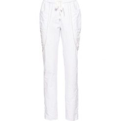 Spodnie Loose Fit bonprix biały. Białe spodnie damskie bonprix, bez wzorów. Za 149,99 zł.