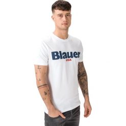 Blauer Koszulka Biały. Białe podkoszulki męskie Blauer, xl, z nadrukiem, z bawełny, z krótkim rękawem. Za 223,95 zł.