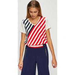 U.S. Polo - Top. Szare topy damskie marki U.S. Polo, m, z dzianiny, z okrągłym kołnierzem. W wyprzedaży za 219,90 zł.