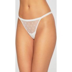Dkny - Stringi. Białe majtki damskie DKNY, xl, z elastanu. W wyprzedaży za 59,90 zł.