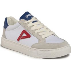 Sneakersy PEPE JEANS - Adams Archive Boys PBS30434 White 800. Białe trampki chłopięce Pepe Jeans, bez wzorów, z jeansu, na sznurówki. W wyprzedaży za 199,00 zł.
