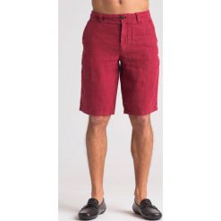 BORDOWE SZORTY EMPORIO ARMANI - Bordowy. Czerwone spodenki i szorty męskie Emporio Armani, m, bez wzorów. Za 287,60 zł.