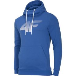 Bluza męska BLM303 - niebieski. Niebieskie bluzy męskie 4f, m, bez wzorów, z dzianiny, z kapturem, bez rękawów, z kapturem. Za 139,99 zł.