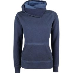 Bluzy damskie: RED by EMP Hooded Shawl Collar Basic Hoodie Bluza z kapturem damska granatowy