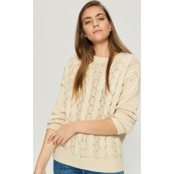 Sweter z ćwiekami - Beżowy. Brązowe swetry klasyczne damskie Sinsay, l. Za 79,99 zł.