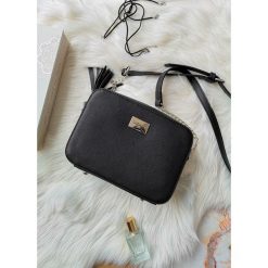 Torebka Lilac black. Czarne torebki klasyczne damskie Fanaberia.com, w paski, bez dodatków. Za 99,00 zł.