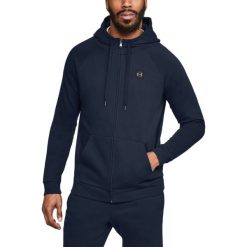 Under Armour Rival Bluza Niebieski. Niebieskie bluzy męskie Under Armour, xl, bez wzorów, z bawełny, bez kołnierzyka, bez rękawów, bez kaptura. Za 274,95 zł.