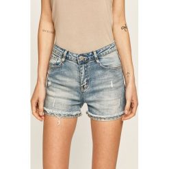 Answear - Szorty jeansowe. Niebieskie szorty damskie ANSWEAR, s, z aplikacjami, z elastanu, casualowe. Za 119,90 zł.