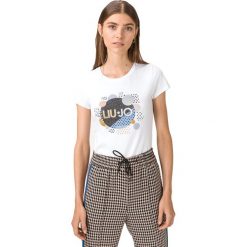 Liu Jo Koszulka Biały. Białe koszulki damskie Liu Jo, m, z nadrukiem, z elastanu, bez kołnierzyka. Za 350,95 zł.