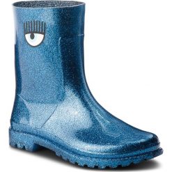 Kalosze CHIARA FERRAGNI - 18AI-CF2176 Blu. Niebieskie buty zimowe damskie marki Chiara Ferragni, z materiału. W wyprzedaży za 569,00 zł.