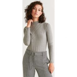 Mango - Bluzka Eva5. Szare bluzki damskie Mango, s, z poliesteru, z golfem. Za 69,90 zł.