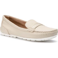 Mokasyny CLARKS - Dameo Vine 261400904 Ivory. Brązowe mokasyny damskie marki Clarks, ze skóry, na płaskiej podeszwie. Za 279,00 zł.
