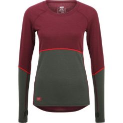 Podkoszulki damskie: Mons Royale BELLA TECH LONGSLEEVE GEO Podkoszulki burgundy/forest green