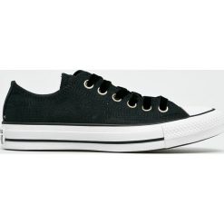 Converse - Tenisówki. Czarne tenisówki damskie marki Converse, z gumy, na sznurówki. W wyprzedaży za 219,90 zł.